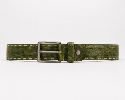 Leren Riem Verde Croco