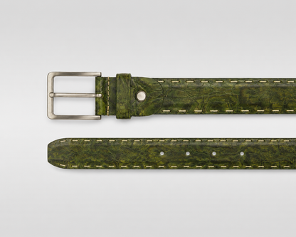 Leren Riem Verde Croco