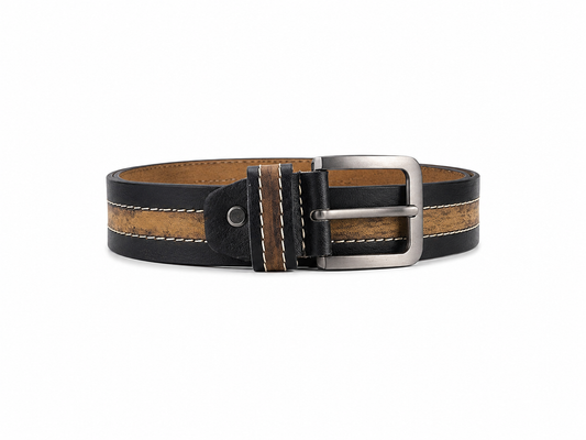 Heren Leren Riem Noir Rustico