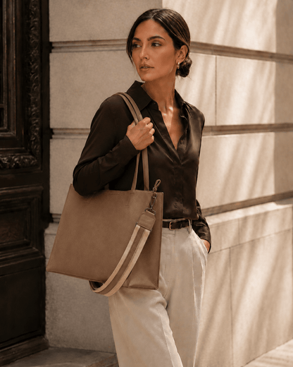 Schoudertas Dijon – Taupe