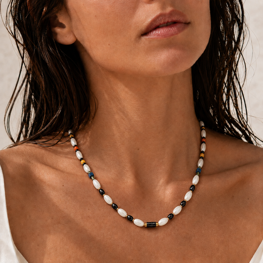 Éclat Terre & Mer – Dames Edelsteen Ketting
