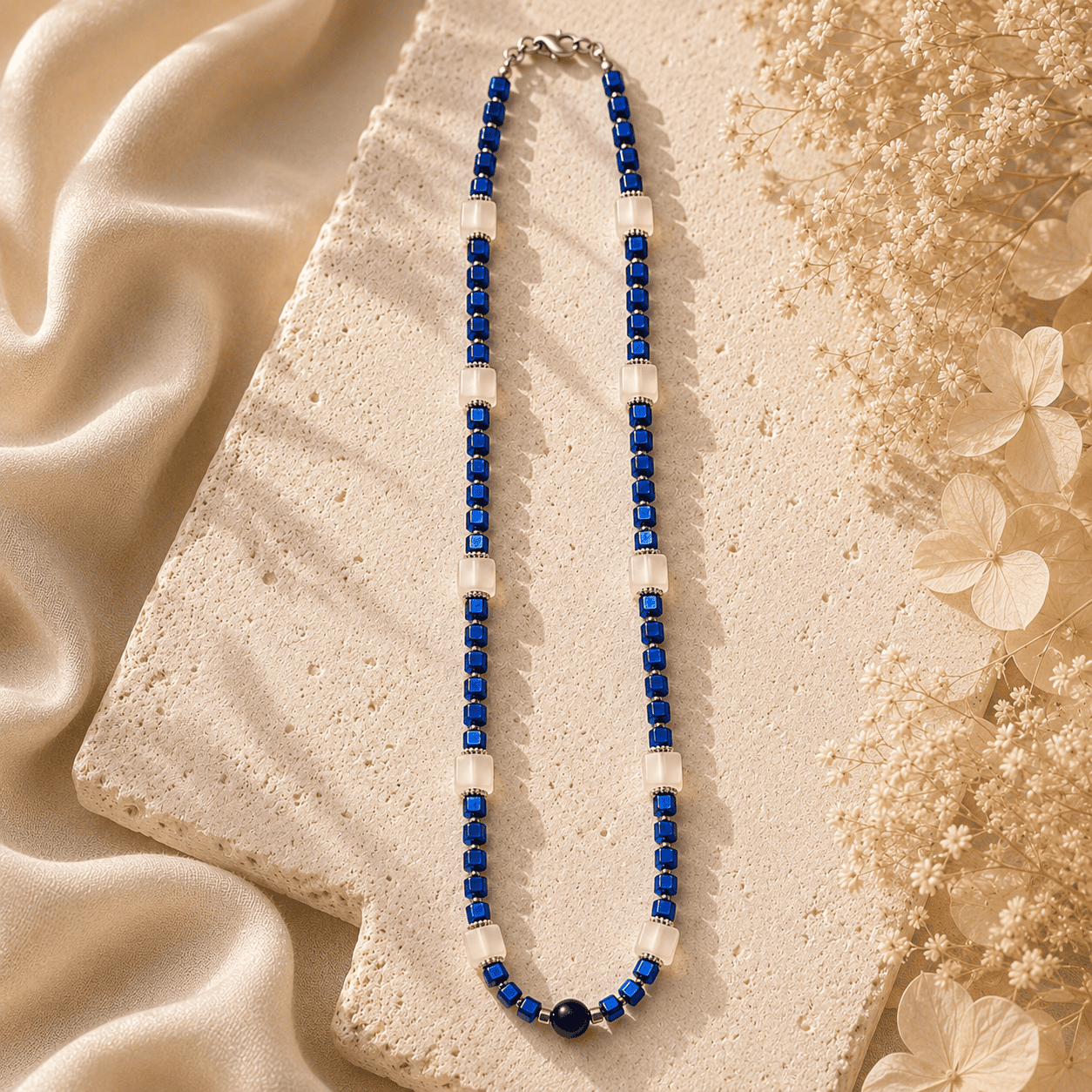 Edelsteen ketting  - Bleu de Nuit
