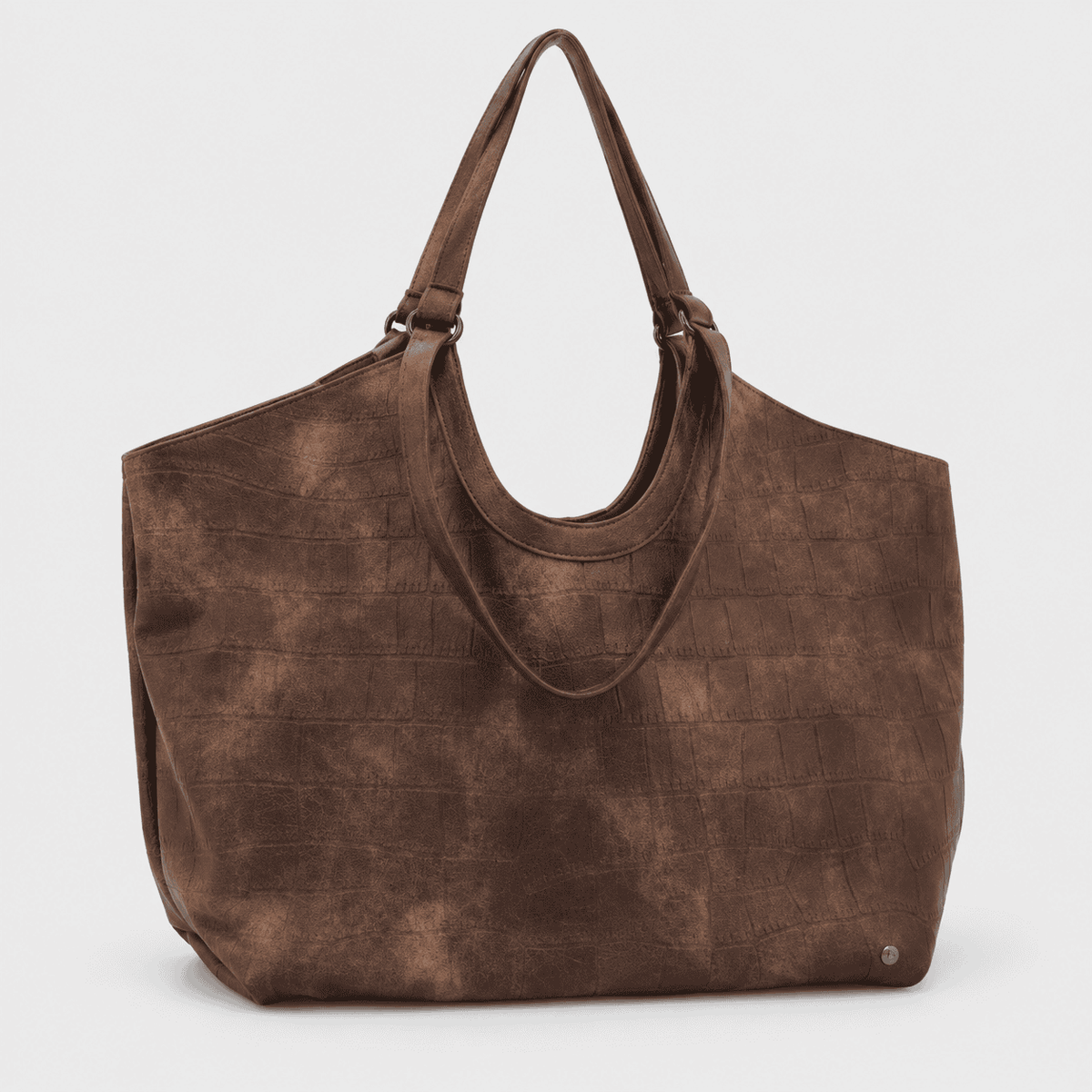 Cologne – Dames Schoudertas Bruin met Crocoprint