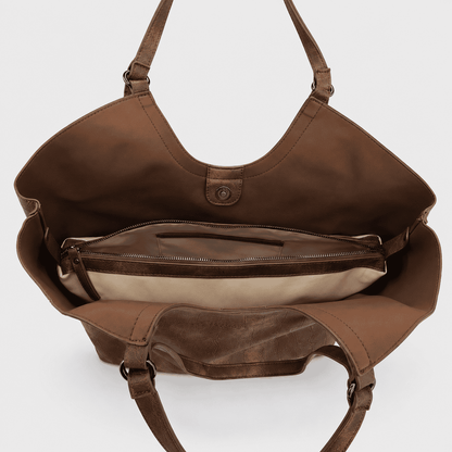 Cologne – Dames Schoudertas Bruin met Crocoprint