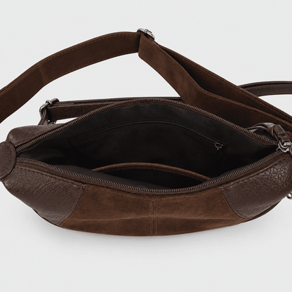 Ealing – Halfmoon Dames Schoudertas & Crossbody Bruin