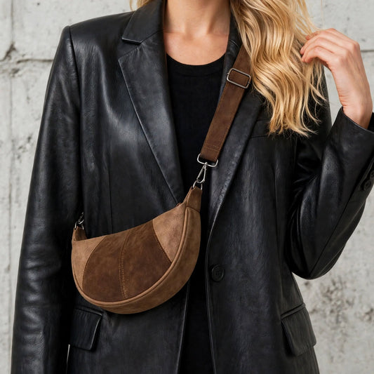 Ealing – Halfmoon Dames Schoudertas & Crossbody Camel