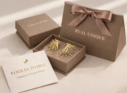 Foglia di Perla – 18K Goud Vergulde Dames Oorbellen