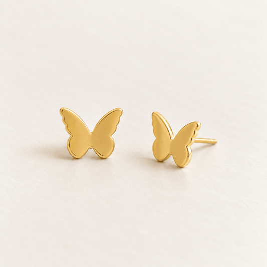Farfalla Dorata – 18K goud vergulde vlinderoorstekers