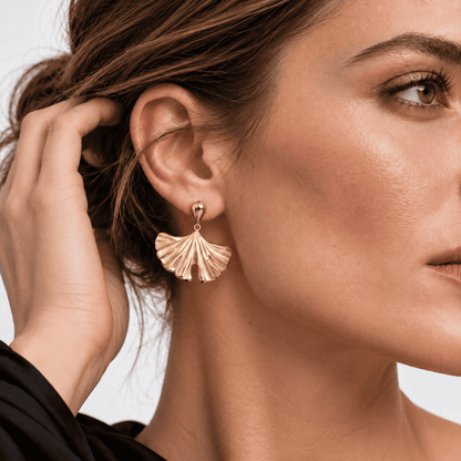 Ginkgo Luce – 18K Goud Vergulde Dames Oorbellen