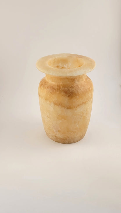 Natuursteen Waxinelichthouder 13 cm – Alabaster Ambra Classica