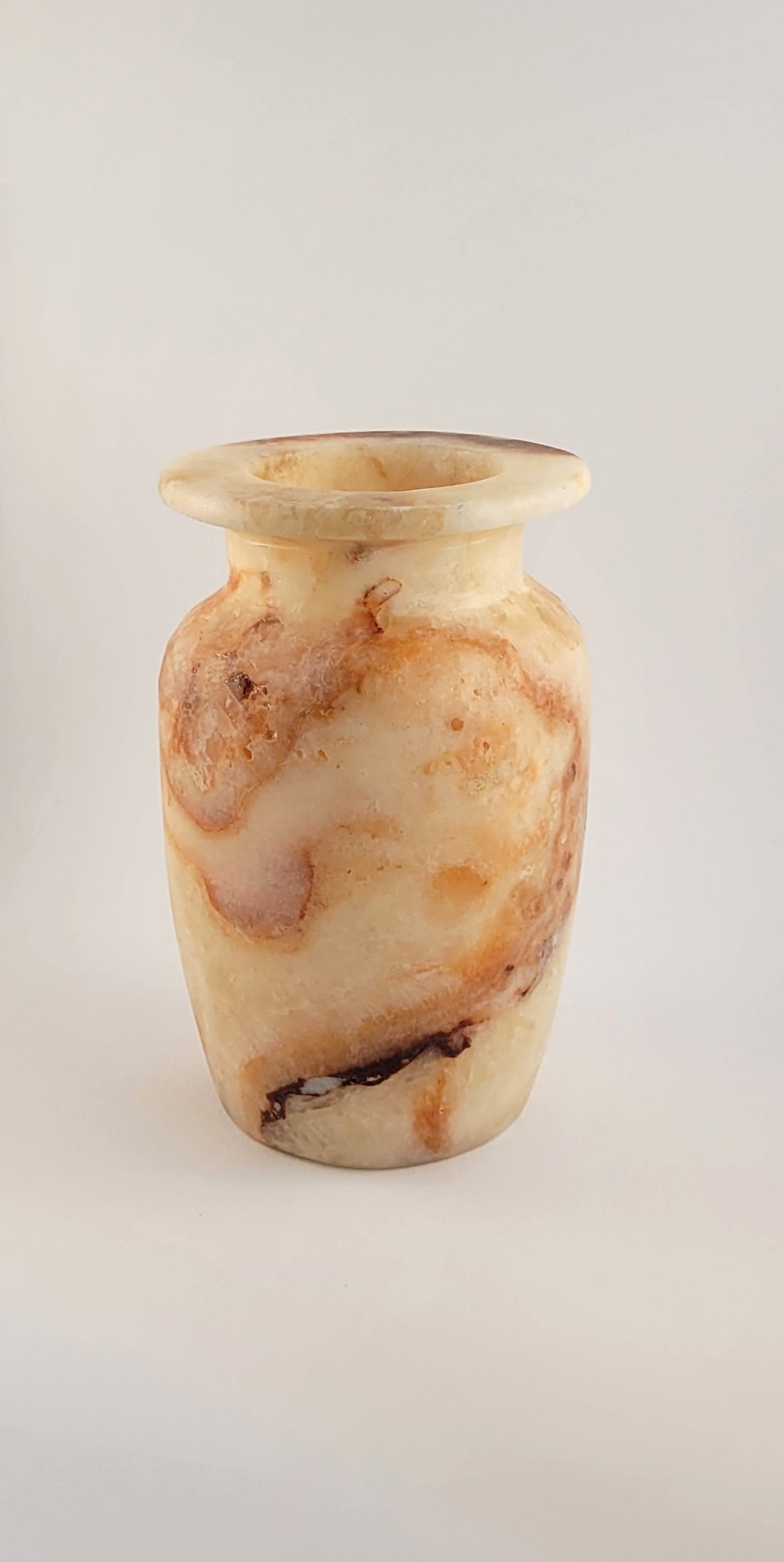 Natuursteen Windlicht 14,5 cm – Alabaster Luce di Ambra