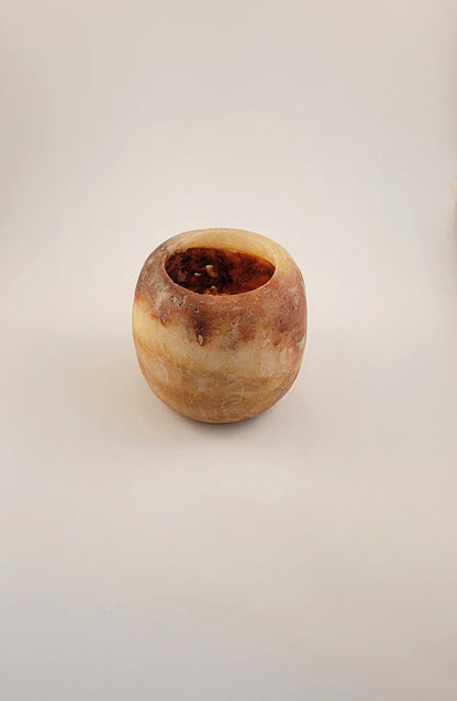 Natuursteen Waxinelichthouder 7,5 cm –  Alabaster Piccolo Calore