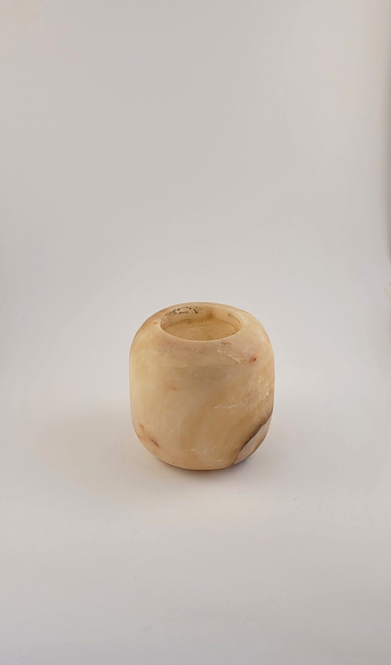 Natuursteen Waxinelichthouder 7,5 cm – Alabaster  Ambra Profonda