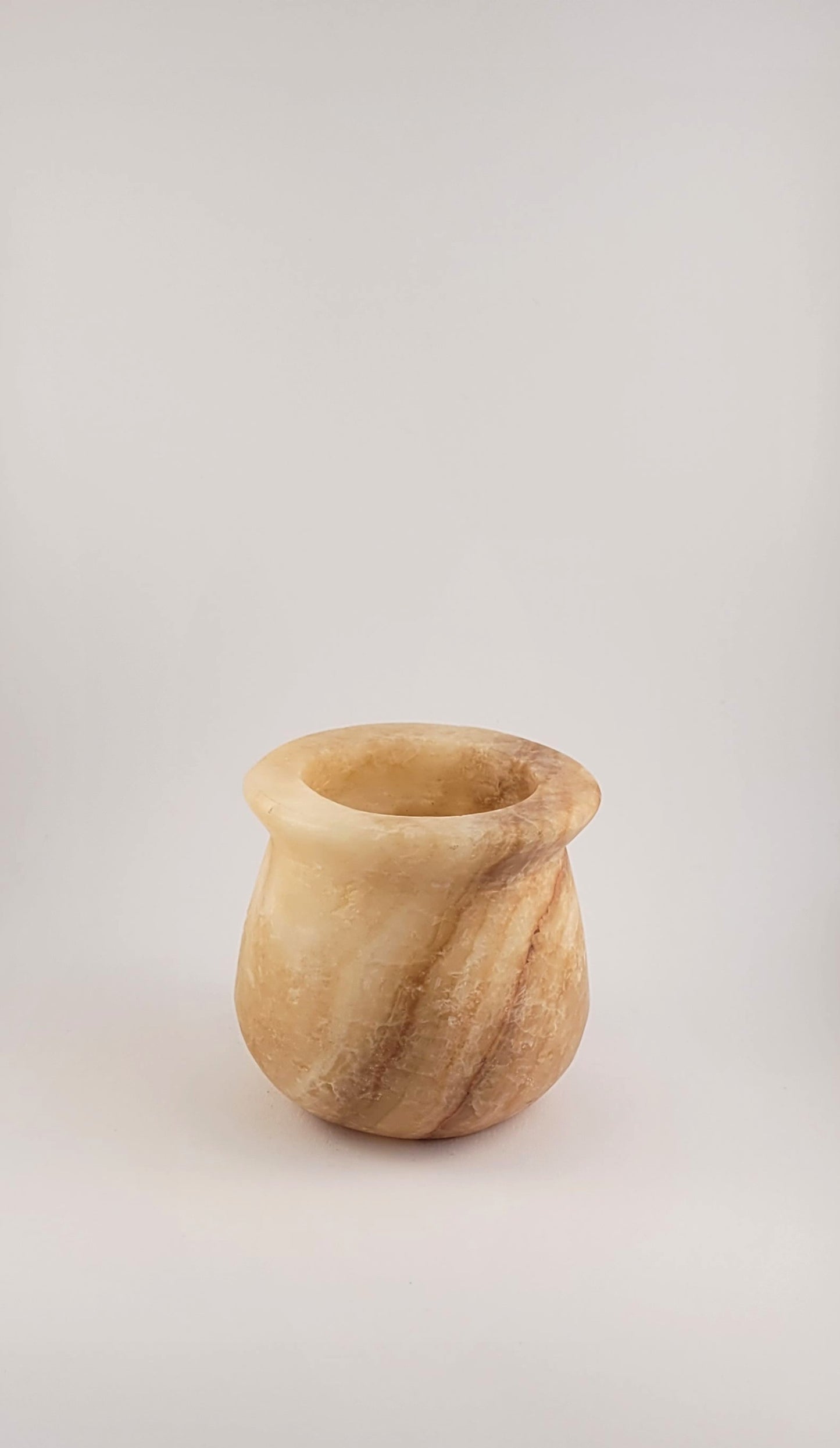 Natuursteen Waxinelichthouder 9 cm – Alabaster Luce di Pietra