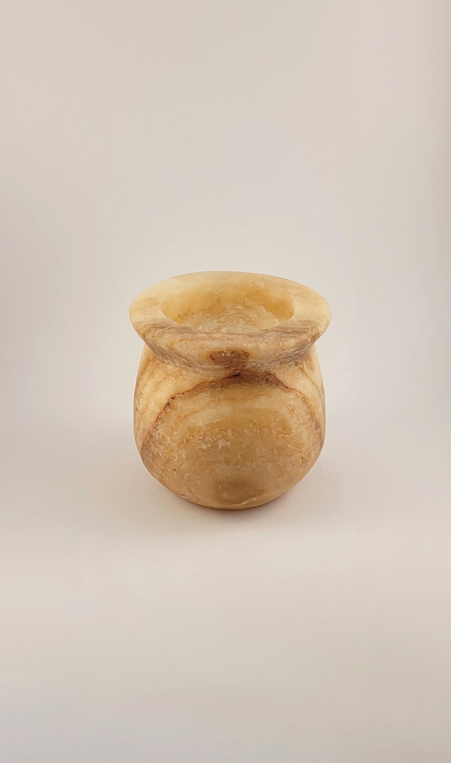 Natuursteen Waxinelichthouder 9 cm – Alabaster Luce di Pietra