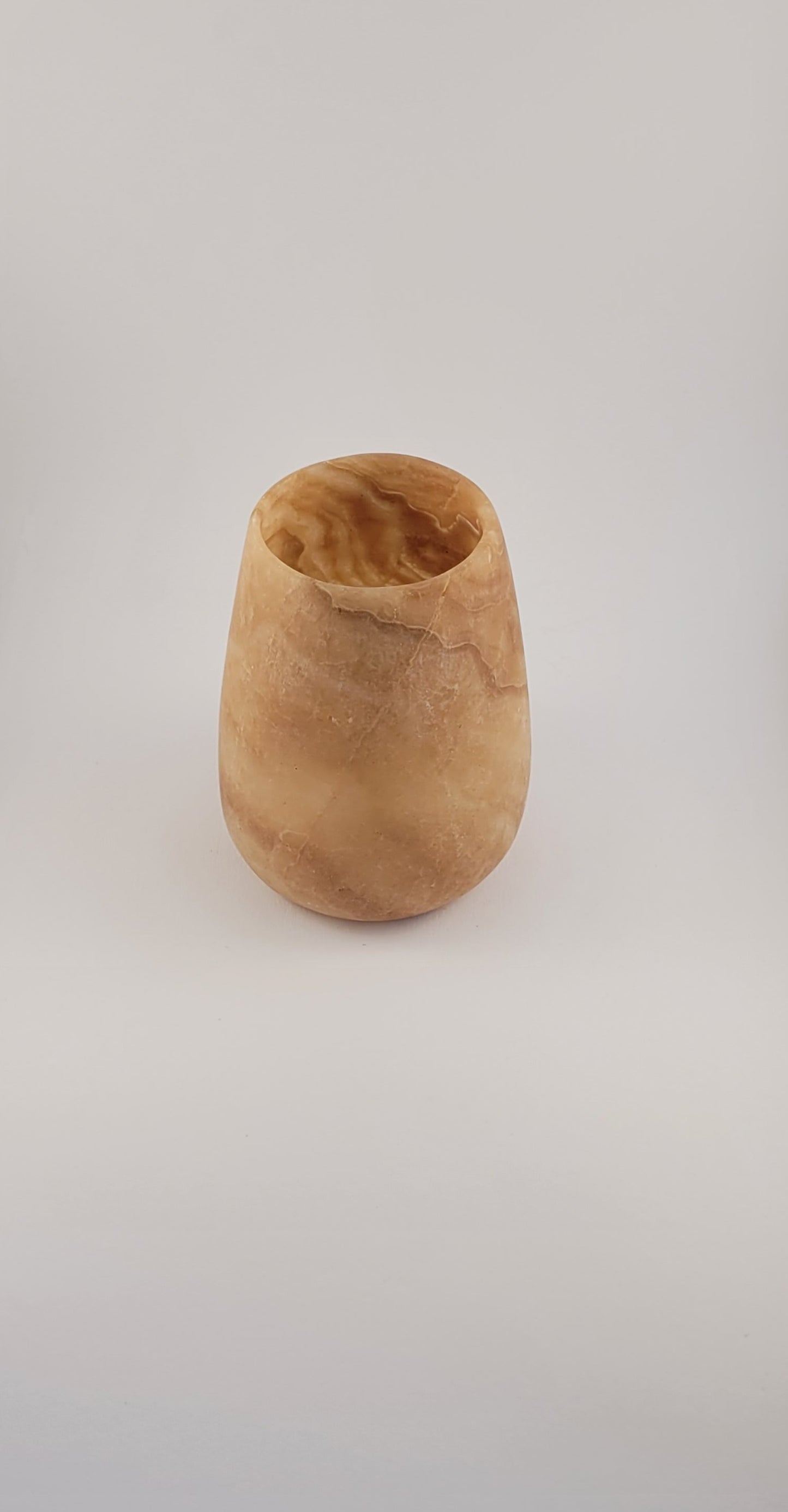 Natuursteen Waxinelichthouder 11,5 cm – Alabaster Calore Naturale