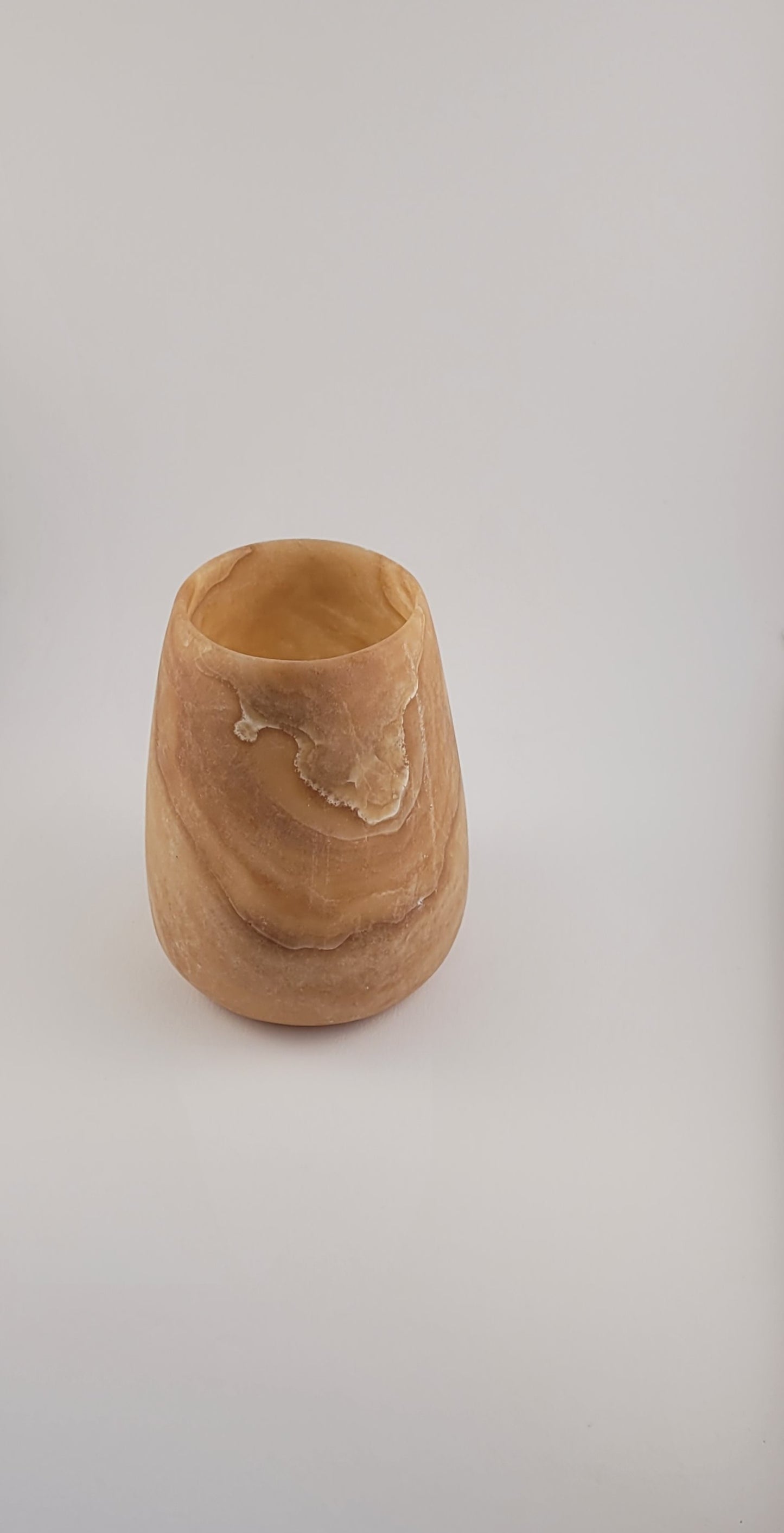 Natuursteen Waxinelichthouder 11,5 cm – Alabaster Calore Naturale