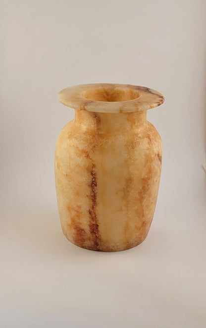Natuursteen Windlicht 15 cm – Alabaster  Aura d’Ambra