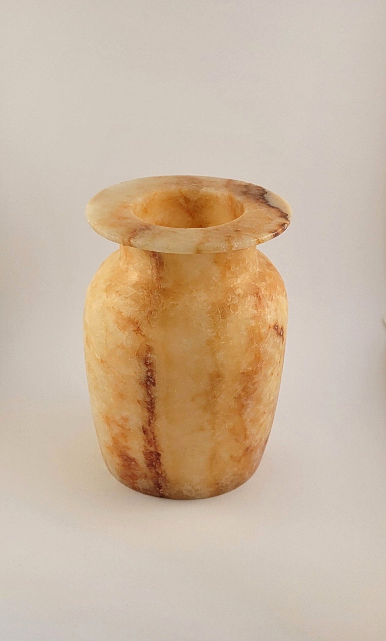 Natuursteen Windlicht 15 cm – Alabaster  Aura d’Ambra