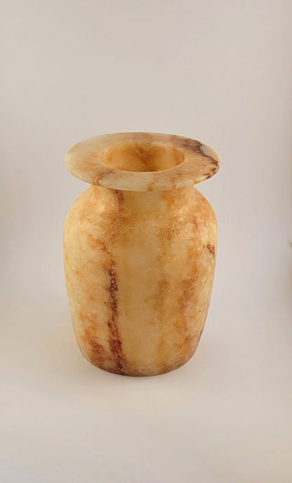 Natuursteen Windlicht 15 cm – Alabaster  Aura d’Ambra