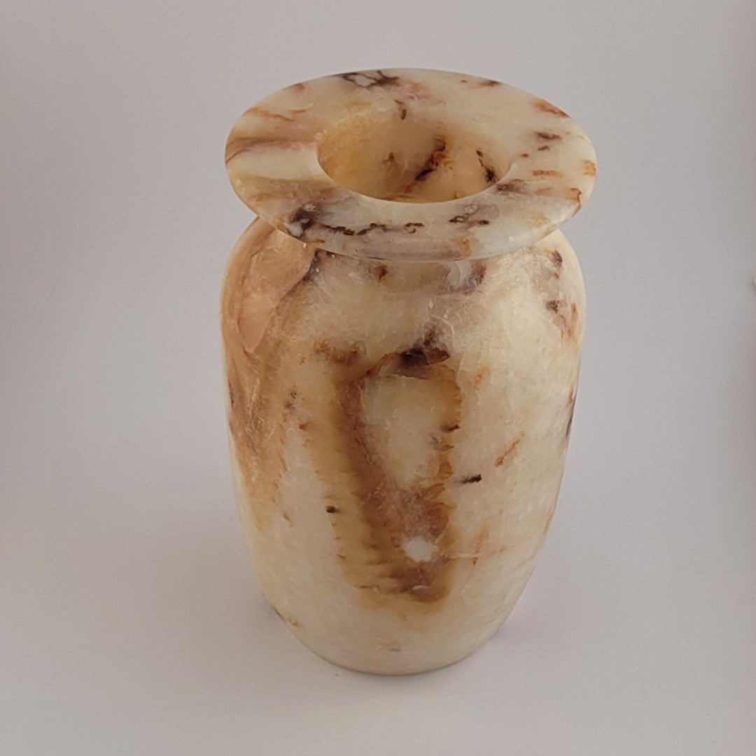 Natuursteen Windlicht 15 cm – Alabaster Luce di Marmo