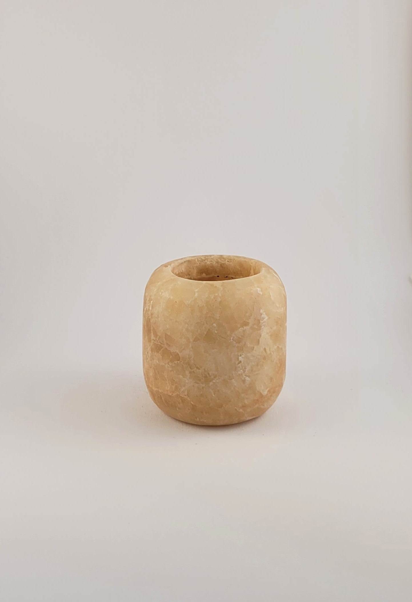 Natuursteen Waxinelichthouder 6,5 cm – Alabaster  Ambra Viva