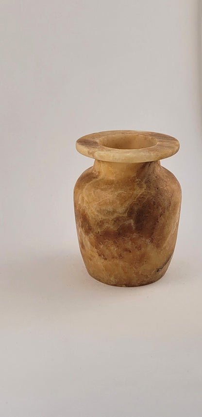 Natuursteen Waxinelichthouder 9,5 cm – Alabaster Aura di Luce