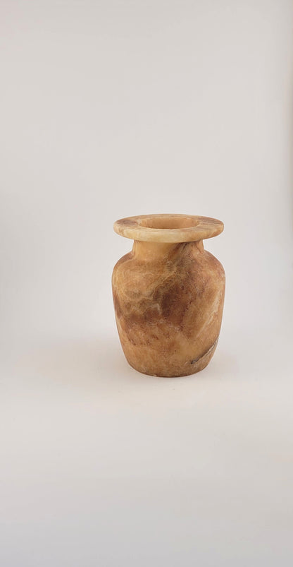 Natuursteen Waxinelichthouder 9,5 cm – Alabaster Aura di Luce