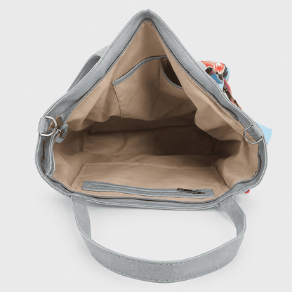 Macon – Dames Shopper Sky Blue met Sjaaltje