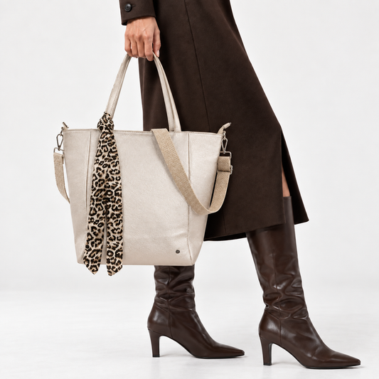 Macon – Dames Shopper Champagne met Sjaaltje