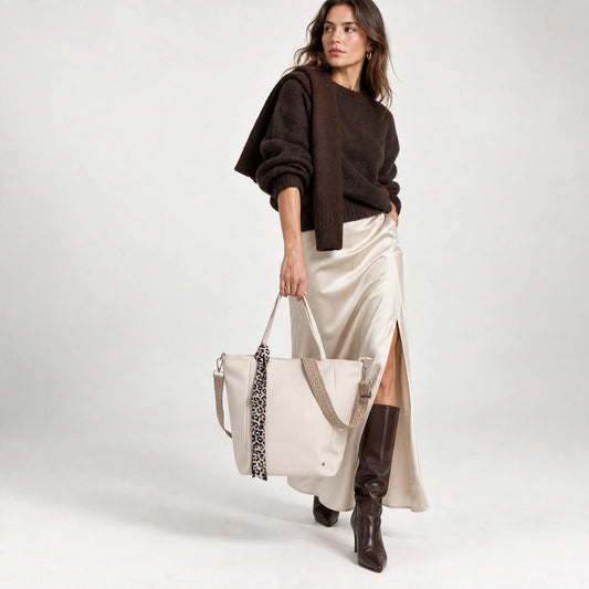Macon – Dames Shopper Naturel met Sjaaltje