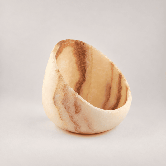 Coppa d’Arte – Alabaster Natuursteen Waxinelichthouder 8 cm