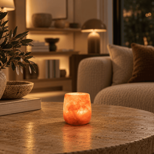 Luce Intima – Alabaster Natuursteen Waxinelichthouder 7 cm