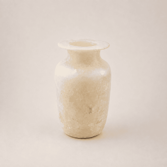 Witte Steen – Alabaster Natuursteen Windlicht 17 cm