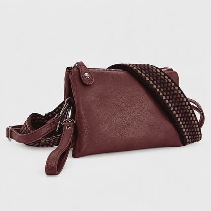 New York – Dames Schoudertas Burgundy 3-in-1