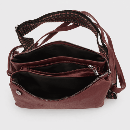 New York – Dames Schoudertas Burgundy 3-in-1