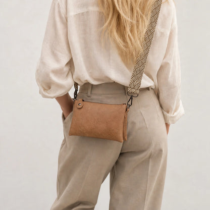 New York – Dames Schoudertas Camel 3-in-1