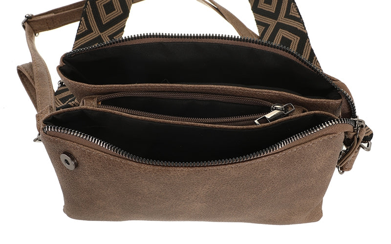 New York – Dark Camel Schoudertasje