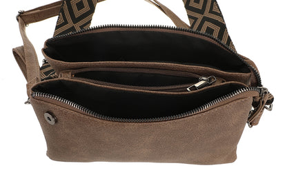 New York – Dark Camel Schoudertasje