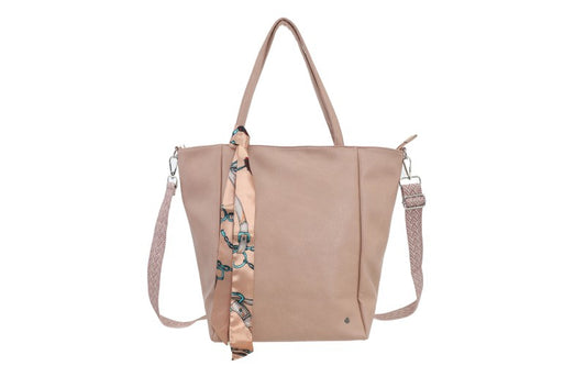 Macon – Dames Shopper Vintage Roze met Sjaaltje