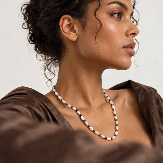 Perle Nocturne – Dames Mother of Pearl Ketting