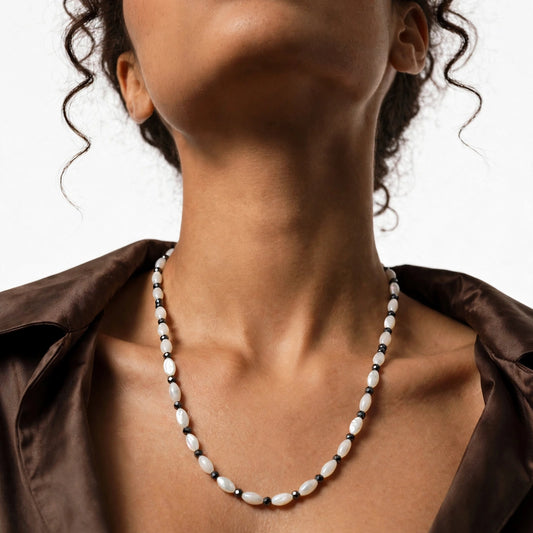 Perle Nocturne – Dames Mother of Pearl Ketting