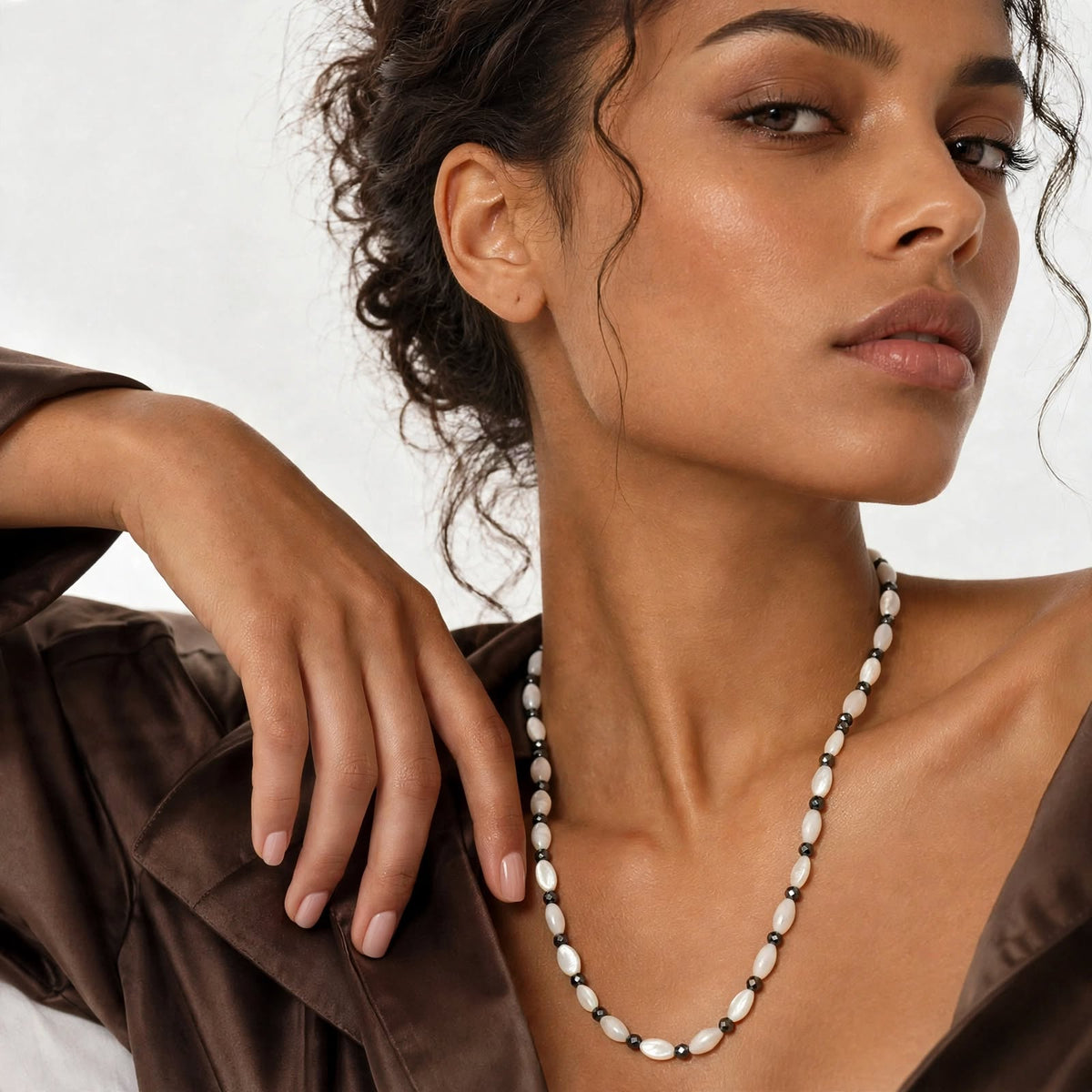 Perle Nocturne – Dames Mother of Pearl Ketting