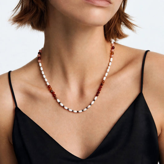 Perle Soleil – Dames Edelsteen Ketting