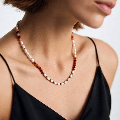 Perle Soleil – Dames Edelsteen Ketting