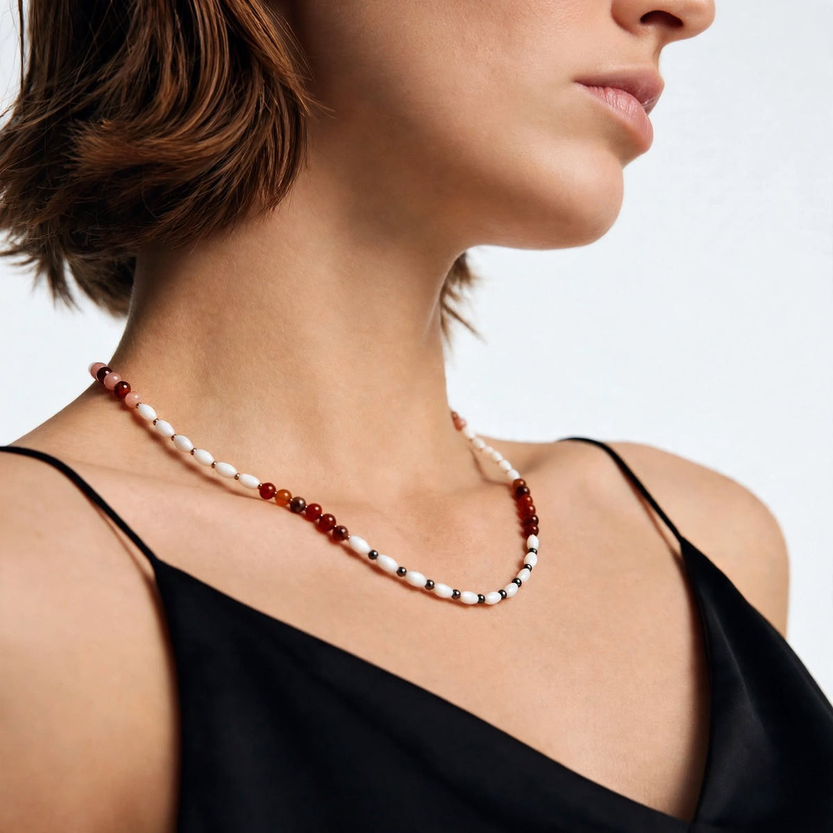 Perle Soleil – Dames Edelsteen Ketting
