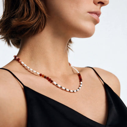 Perle Soleil – Dames Edelsteen Ketting