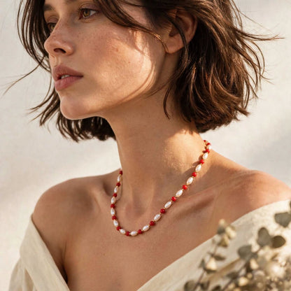 Perle de Corail – Dames Edelsteen Ketting