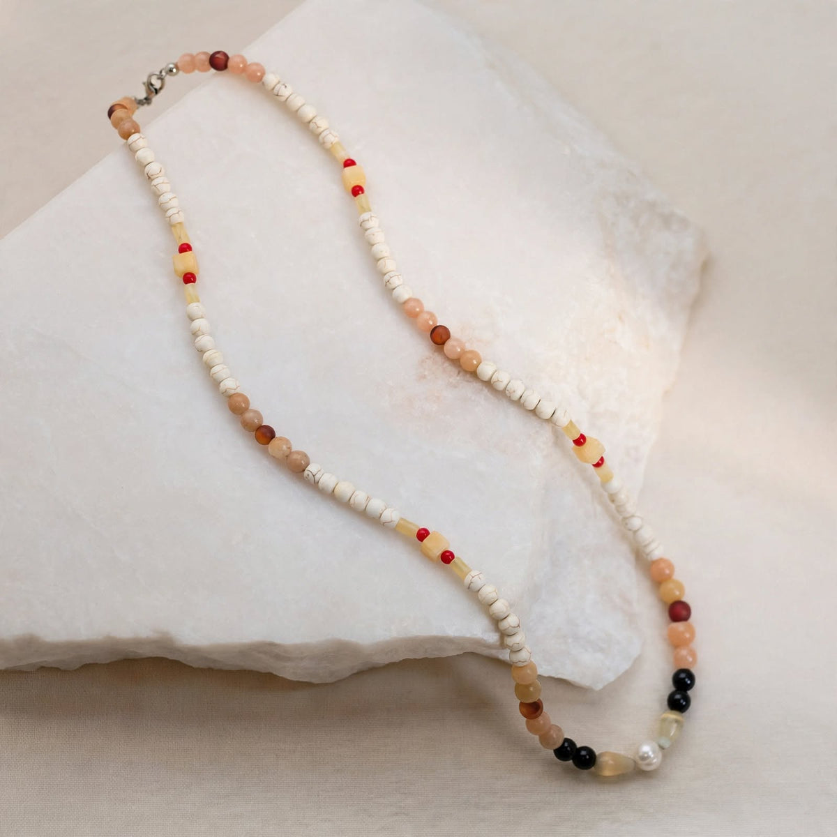 Perles de Sable – Dames Edelsteen Ketting