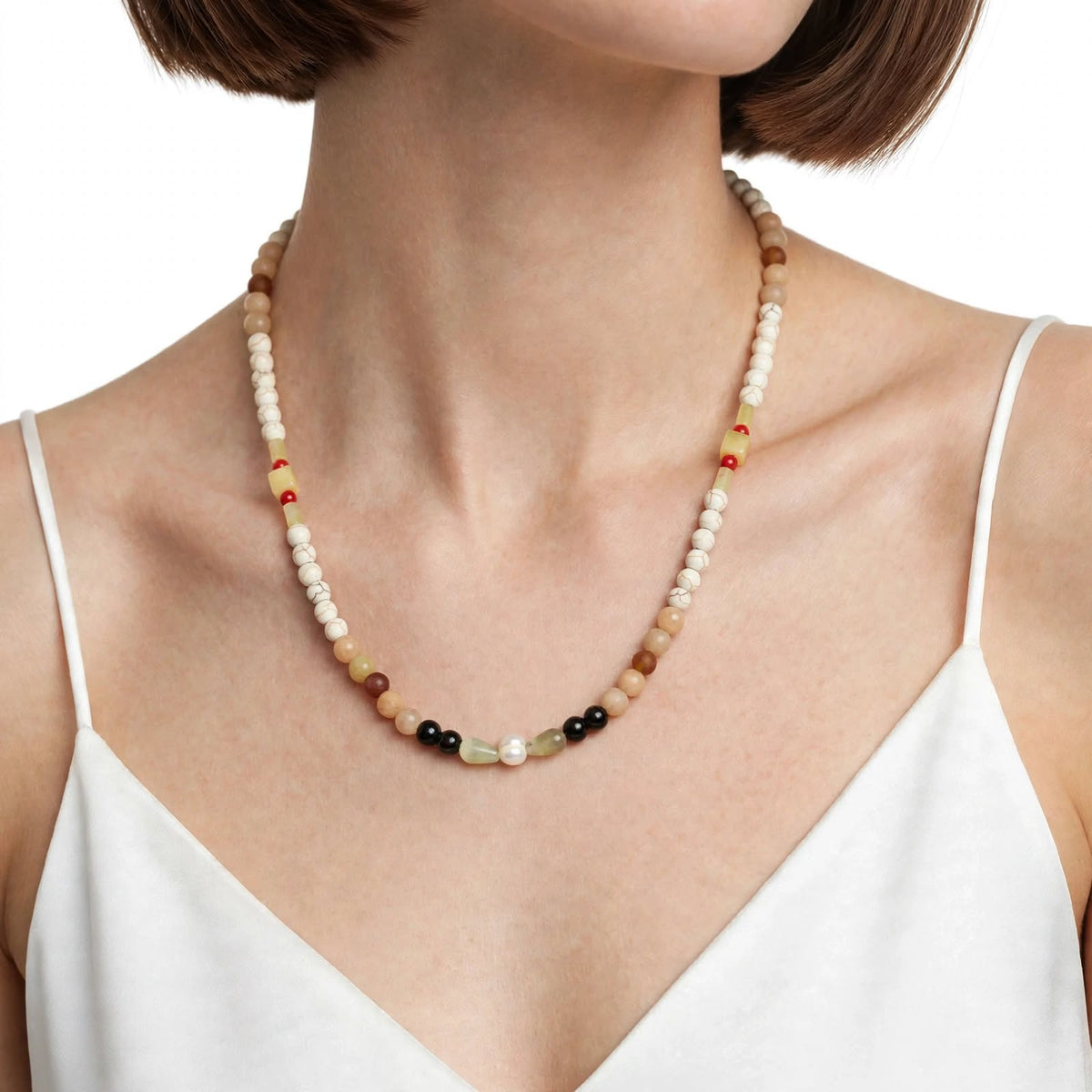 Perles de Sable – Dames Edelsteen Ketting